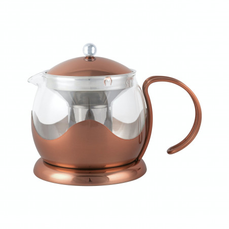 La Cafetière Le Teapot Glass Tea Infuser, 4-Cup, Copper