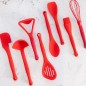 Colourworks Red Silicone Cooking Spoon with Measurement Markings