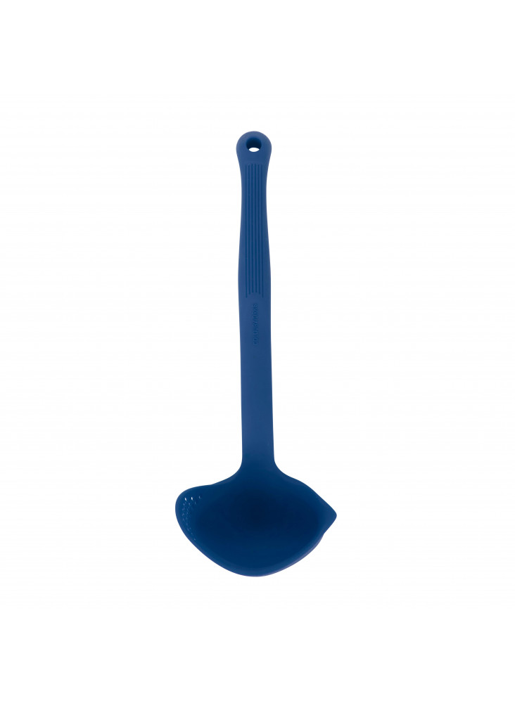 Colourworks Blue Silicone Ladle with Pouring and Straining Lips