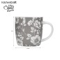 KitchenCraft Barrel Mug Set - Grey Floral / Polka Dot