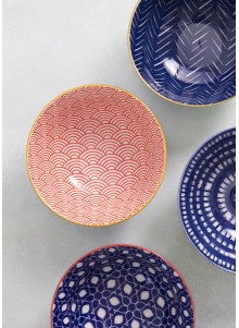 KitchenCraft Set of 4 Bowls - Blues Design