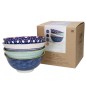 KitchenCraft Set of 4 Bowls - Blues Design