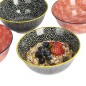 KitchenCraft Set of 4 Bowls - Red & Black Design