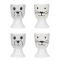 KitchenCraft Set Of 4 Egg Cups - Cat and Dog