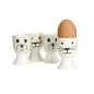 KitchenCraft Set Of 4 Egg Cups - Cat and Dog