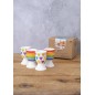 KitchenCraft Set Of 4 Egg Cups - Rainbow