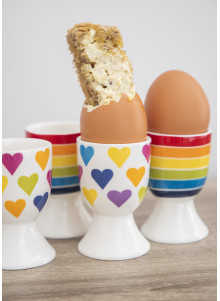 KitchenCraft Set Of 4 Egg Cups - Rainbow