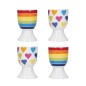 KitchenCraft Set Of 4 Egg Cups - Rainbow