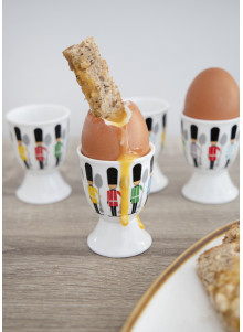 KitchenCraft Set Of 4 Egg Cups - Soldiers