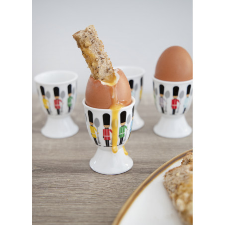 KitchenCraft Set Of 4 Egg Cups - Soldiers