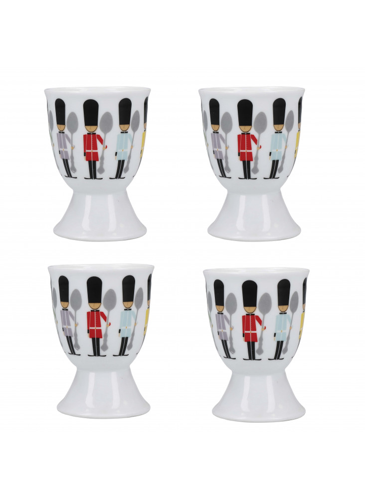 KitchenCraft Set Of 4 Egg Cups - Soldiers