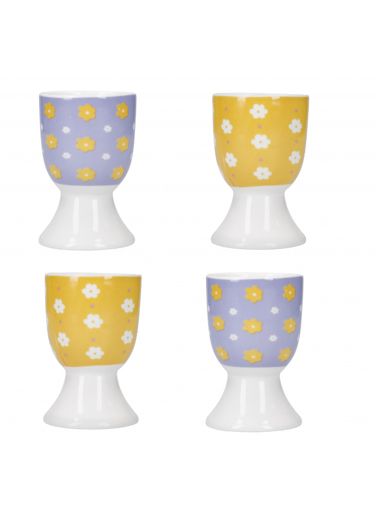 KitchenCraft Set Of 4 Egg Cups - Floral