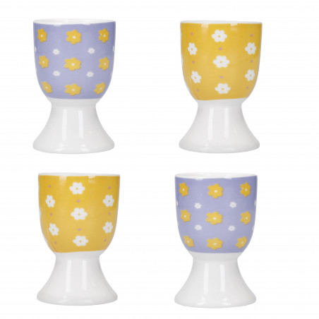 KitchenCraft Set Of 4 Egg Cups - Floral