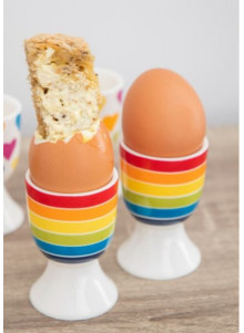 KitchenCraft Rainbow Stripe Egg Cup