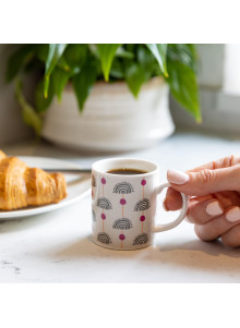 KitchenCraft Espresso Mug - Exotic Rainbow Design