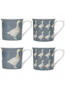 KitchenCraft Fluted Mug Set - Geese Design