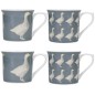 KitchenCraft Fluted Mug Set - Geese Design