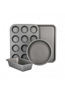 KitchenCraft 4-Piece Carbon Steel Non-Stick Bakeware Set