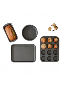 KitchenCraft 4-Piece Carbon Steel Non-Stick Bakeware Set