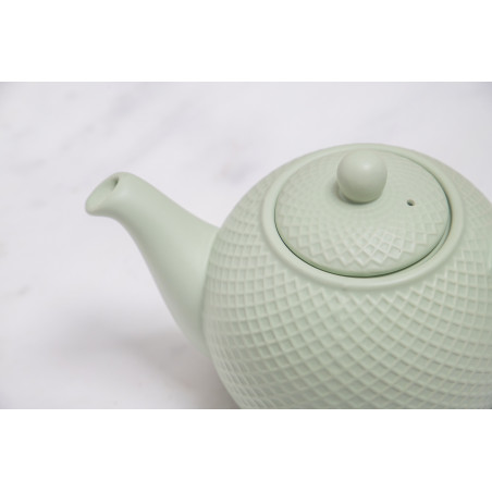 London Pottery Globe Textured Teapot with Strainer, 4-Cup, Green