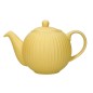 London Pottery Globe Textured Teapot with Strainer, 4-Cup, Yellow