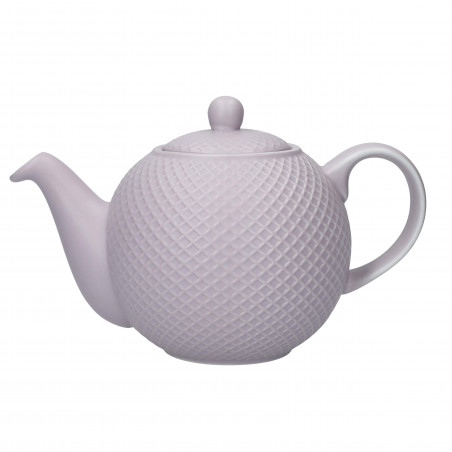 London Pottery Globe Textured Teapot with Strainer, 4-Cup, Lilac