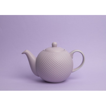 London Pottery Globe Textured Teapot with Strainer, 4-Cup, Lilac