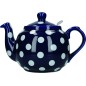 London Pottery Farmhouse 4 Cup Teapot Blue With White Spots