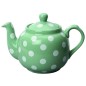 London Pottery Farmhouse 4 Cup Teapot Green With White Spots