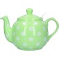 London Pottery Farmhouse 4 Cup Teapot Peppermint With White Spots