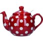 London Pottery Farmhouse 4 Cup Teapot Red With White Spots