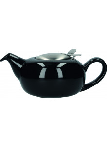 London Pottery Pebble Filter 2-Cup Gloss Black Teapot