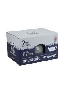 London Pottery Pebble Filter 2-Cup Flecked Grey Teapot