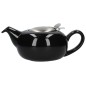 London Pottery Pebble Filter 4-Cup Gloss Black Teapot