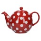 London Pottery Globe 4 Cup Teapot Red With White Spots