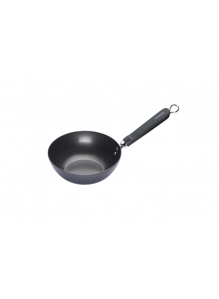 World of Flavours Oriental Carbon Steel 20cm Non-Stick Wok