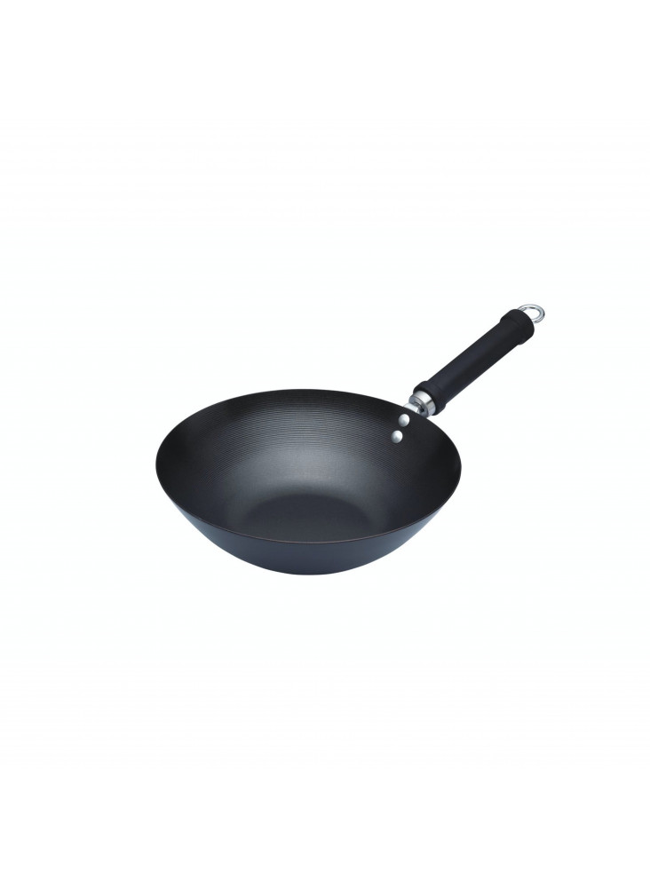 World of Flavours Oriental Carbon Steel 26.5cm Non-Stick Wok