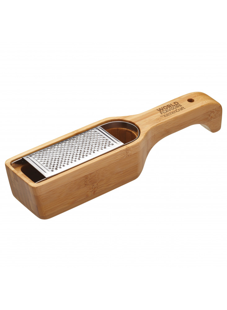 World of Flavours Italian Bamboo Grater with Holder