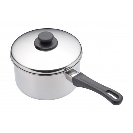 KitchenCraft Stainless Steel 18cm Extra Deep Saucepan