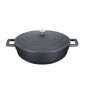 MasterClass Cast Aluminium Shallow 4 Litre Casserole Dish - Black