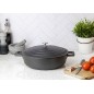 MasterClass Cast Aluminium Shallow 4 Litre Casserole Dish - Black