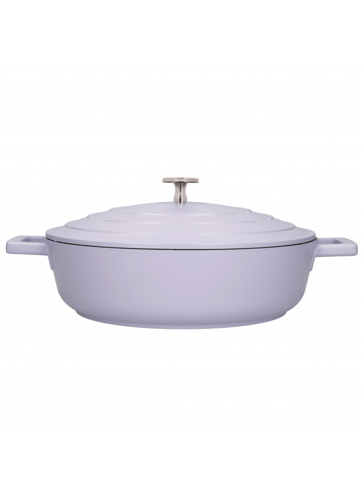 MasterClass Cast Aluminium Shallow 4 Litre Casserole Dish - Lavendar