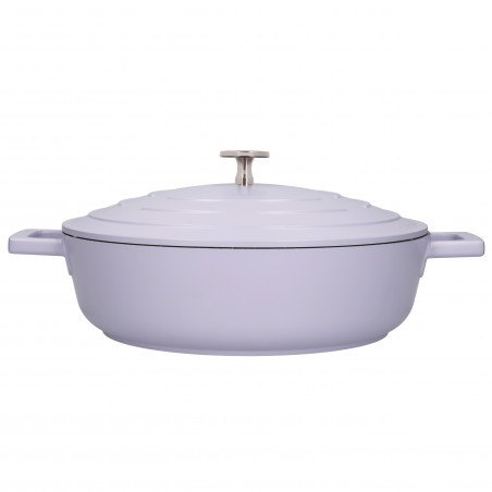 MasterClass Cast Aluminium Shallow 4 Litre Casserole Dish - Lavendar