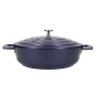 MasterClass Cast Aluminium Shallow 4 Litre Casserole Dish - Metallic Blue