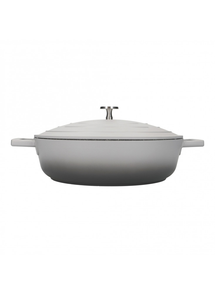 MasterClass Cast Aluminium Shallow 4 Litre Casserole Dish - Ombre Grey