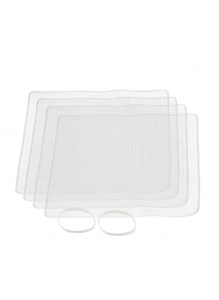 MasterClass Silicone Stretch Lids, 4 Piece Set of 19.5 cm Square Food Covers