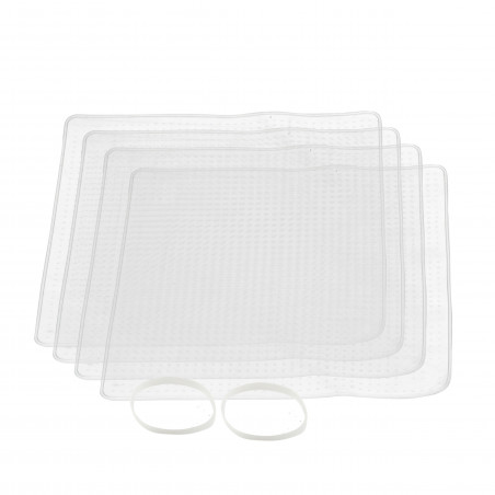 MasterClass Silicone Stretch Lids, 4 Piece Set of 19.5 cm Square Food Covers