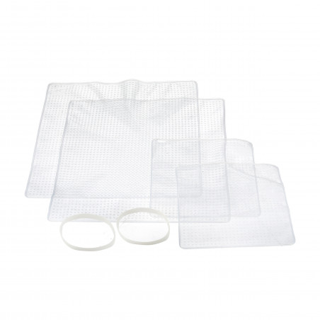 MasterClass Silicone Stretch Lids, 4 Piece Set of Assorted Food Covers