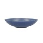 KitchenCraft Set of 4 Glazed Stoneware Pasta Bowls - Embossed Blue / Cream