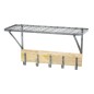 Industrial Kitchen Wall-Mounted Shelf with Hooks